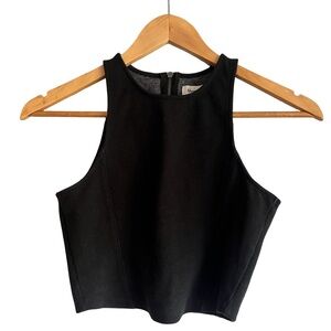 Abercrombie & Fitch Sleeveless Crop Top Black